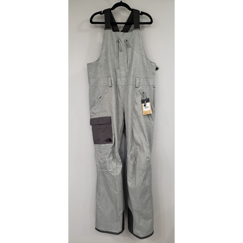 NEW XL LONG The North Face Freedom Insulated Bib Women's Heather Gray Outerwear